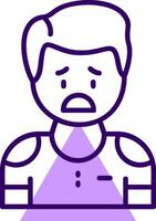Nervousness Outline Icon Style vector