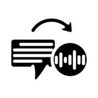 text to speech wave natural language processing nlp glyph icon illustration vector
