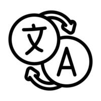 language translation natural language processing nlp line icon illustration vector