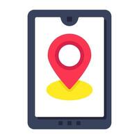 Creative design icon of mobile gps vector