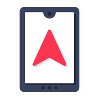 A trendy design icon of mobile navigation cursor vector