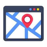 A trendy design icon of web location vector