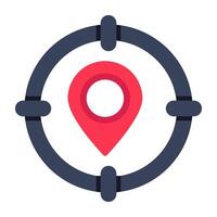 Modern design icon of target location vector