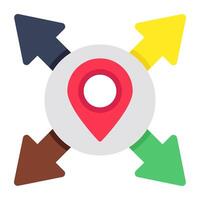 Premium design icon of four way Direction vector