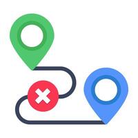 Modern design icon of wrong way vector