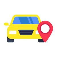 A trendy design icon of car location vector