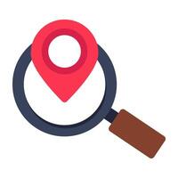 A colored design icon of search location vector