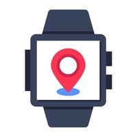 An icon design of smartwatch location vector
