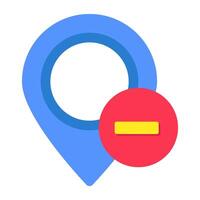 An icon design of no location vector