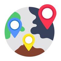 Creative design icon of global location vector