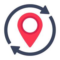 Creative design icon of gps update vector