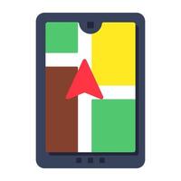 Creative design icon of mobile navigation cursor vector