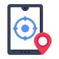Perfect design icon of mobile location target vector