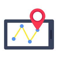 A trendy design icon of mobile gos vector