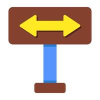 Premium design icon of two Arrow board vector
