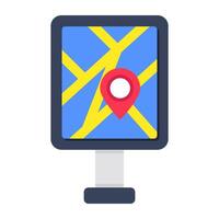 An icon design of gps board vector