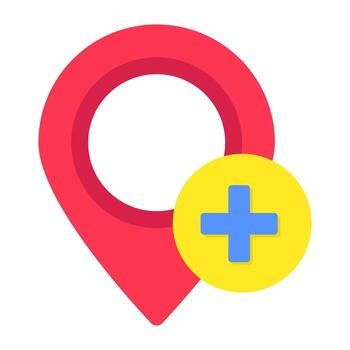 un icono diseño de añadir a ubicación vector