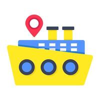 A beautiful design icon of ship location vector