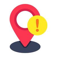 A trendy design icon of location error vector
