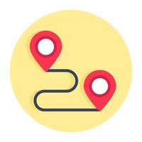Modern designs icon of route vector
