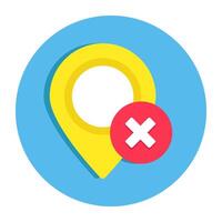 An icon design of remove location vector