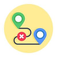 Modern design icon of wrong way vector