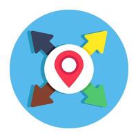 Premium design icon of four way Direction vector