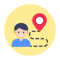 Premium design icon of destination vector