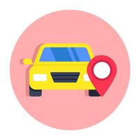 A trendy design icon of car location vector
