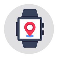 An icon design of smartwatch location vector