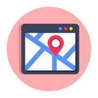 A trendy design icon of web location vector