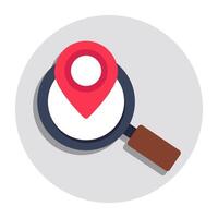 A colored design icon of search location vector