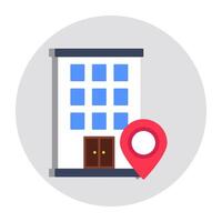 A beautiful design icon of office location vector