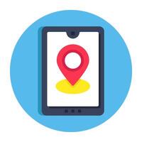 Creative design icon of mobile gps vector