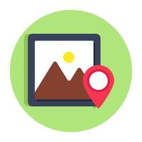 Modern design icon of photo location vector