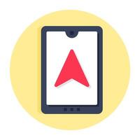 A trendy design icon of mobile navigation cursor vector