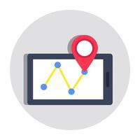 A trendy design icon of mobile gos vector