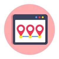 An icon design of web route vector