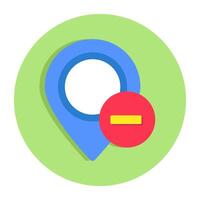 An icon design of no location vector