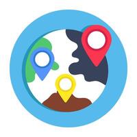 Creative design icon of global location vector
