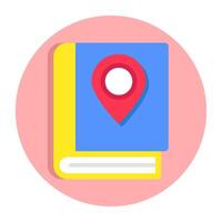 A beautiful design icon of location book vector