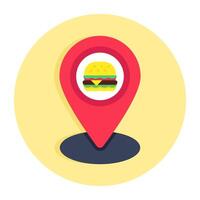 A colored design icon of restaurant location vector
