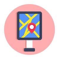 An icon design of gps board vector