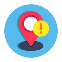 A trendy design icon of location error vector