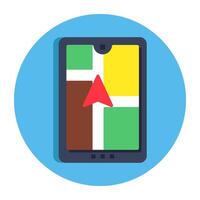Creative design icon of mobile navigation cursor vector