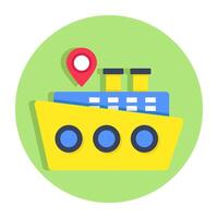 A beautiful design icon of ship location vector