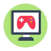 A flat design, icon of game vector