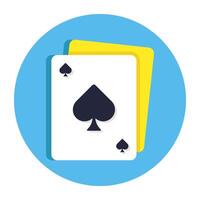 Flat design of poker card icon vector