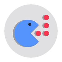 Creative design icon of pacman game vector