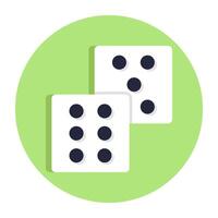 A flat design, icon of ludo dices vector